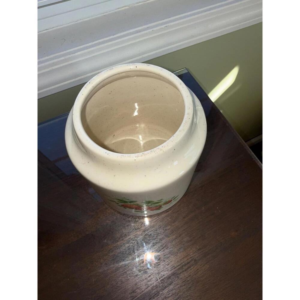 VINTAGE HOUSE  OF WEBSTER STRAWBERRY CERAMIC  CANISTER 6” NO LID - Picture 4 of 6
